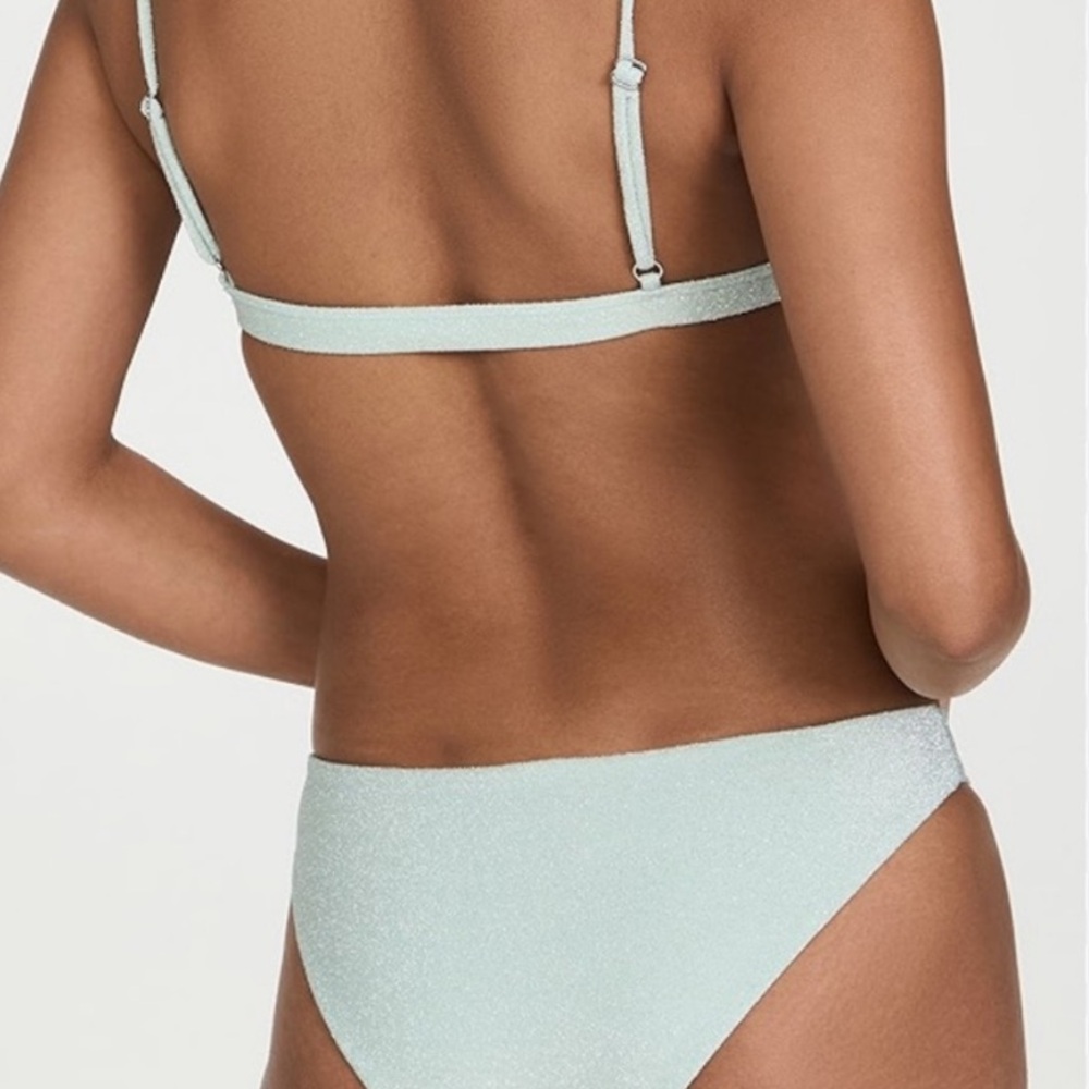 Mikoh Ofu Metallic Ice Blue Bikini Bottoms